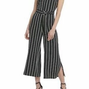 DKNY striped Black and White Women's Jumpsuit (no belt)